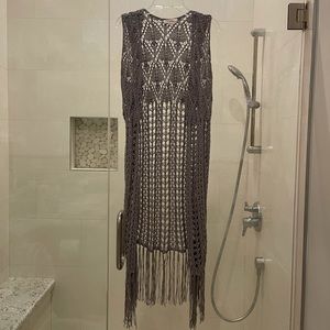 Grey crochet cardigan